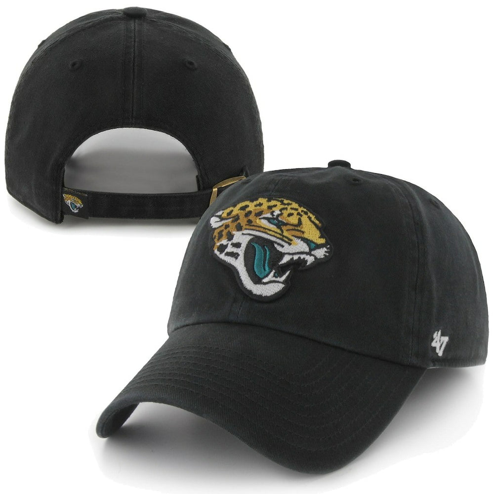 47 Brand Jacksonville Jaguars New Logo Clean-Up Adjustable Slouch Hat Black - 47 brand