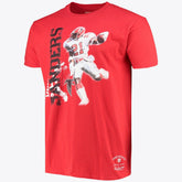 Atlanta Falcons Stencil Font Player Tee Deion Sanders Mens - Mitchell & Ness