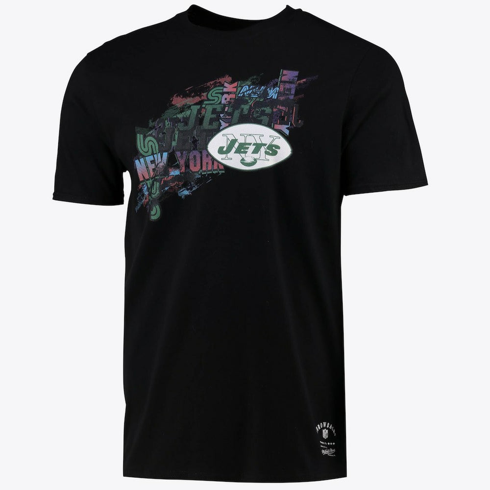 New York Jets Printed Team Name T-Shirt Mens - Mitchell & Ness
