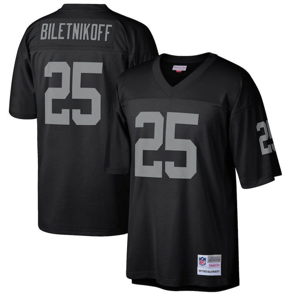 Fred Biletnikoff Las Vegas Raiders Retired Player Legacy Replica Jersey Black - Mitchell & Ness