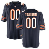 Chicago Bears Youth Custom Game Jersey Navy - Nike