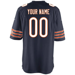 Chicago Bears Youth Custom Game Jersey Navy - Nike