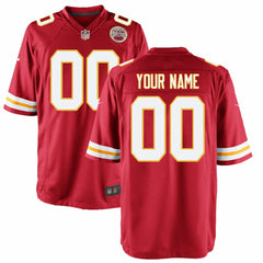 Kansas City Chiefs Youth Custom Game Jersey Red - Nike