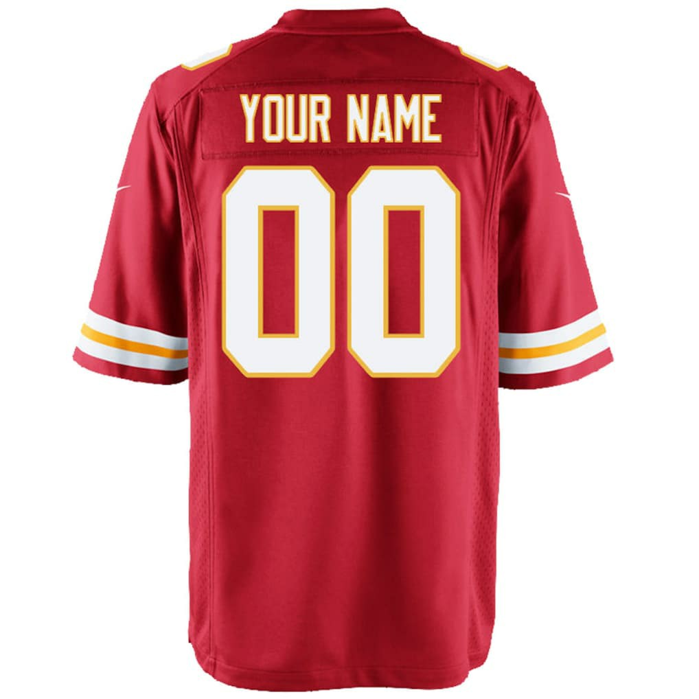 Kansas City Chiefs Youth Custom Game Jersey - Red | NFL Jerseys
