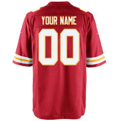 Kansas City Chiefs Youth Custom Game Jersey Red - Nike