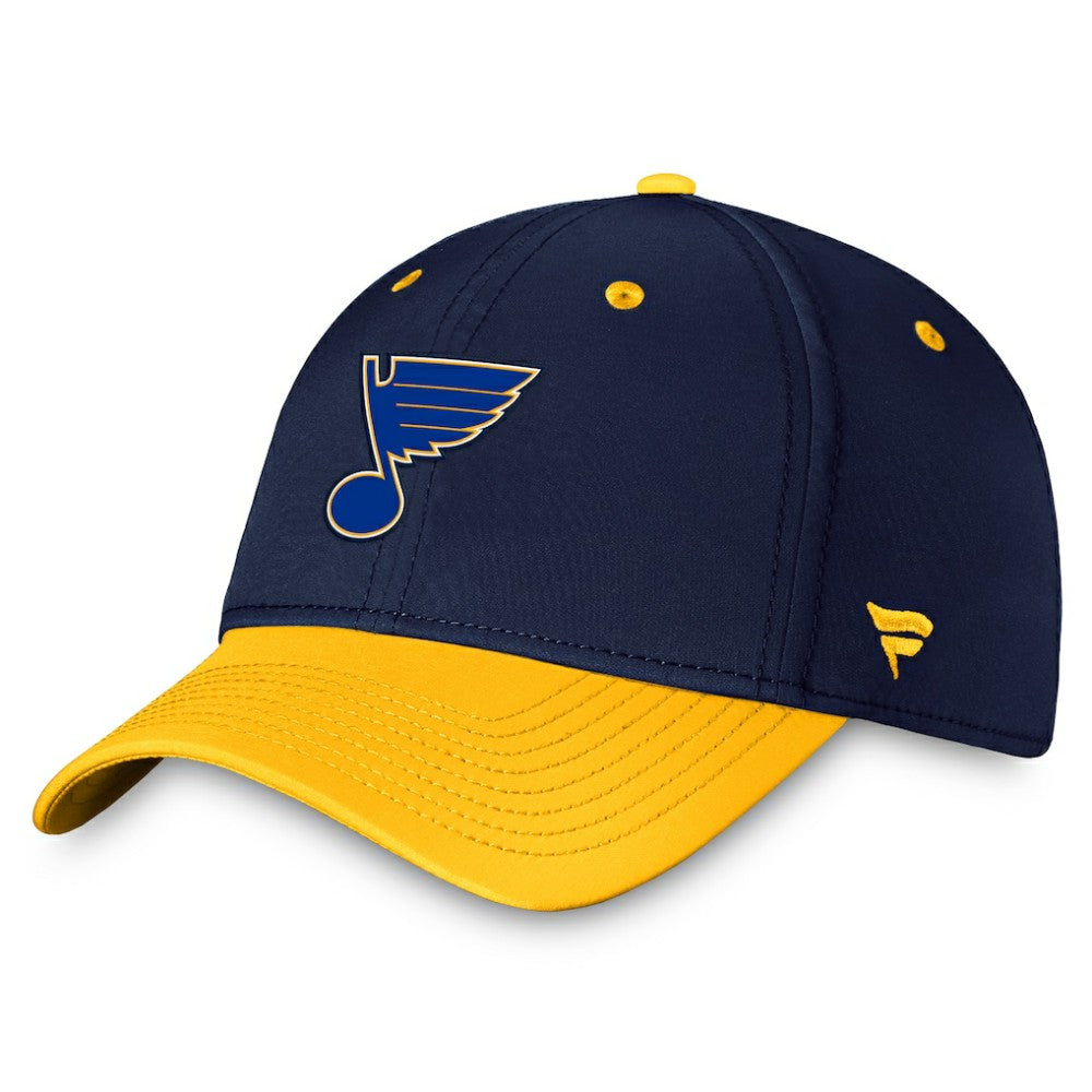 St. Louis Blues - Fanatics Authentic Pro Rink Two-Tone Flex Hat – Navy/Gold