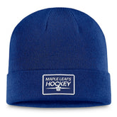 Toronto Maple Leafs - Fanatics Authentic Pro Cuffed Knit Hat – Blue