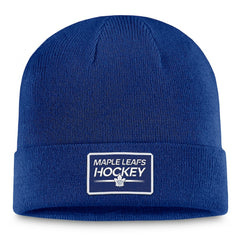 Toronto Maple Leafs - Fanatics Authentic Pro Cuffed Knit Hat – Blue