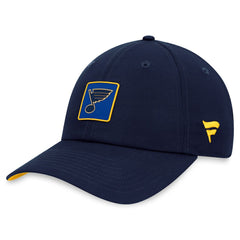 St. Louis Blues - Fanatics Authentic Pro Rink Adjustable Hat Navy