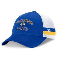 Los Angeles Rams Fundamentals Side Stripe Trucker Adjustable Hat Royal/White - Fanatics