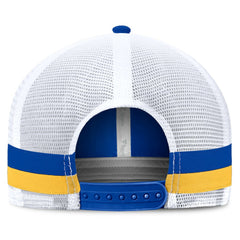 Los Angeles Rams Fundamentals Side Stripe Trucker Adjustable Hat Royal/White - Fanatics