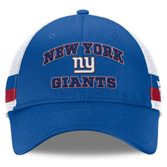 New York Giants Fundamentals Side Stripe Trucker Adjustable Hat Royal/White - Fanatics