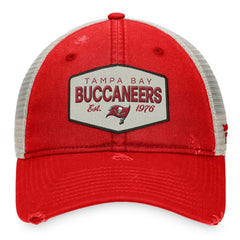 Tampa Bay Buccaneers Heritage Patch Trucker Adjustable Hat Red/Natural - Fanatics