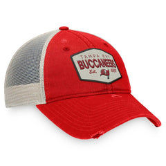 Tampa Bay Buccaneers Heritage Patch Trucker Adjustable Hat Red/Natural - Fanatics