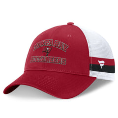 Tampa Bay Buccaneers Fundamentals Side Stripe Trucker Adjustable Hat Red/White - Fanatics