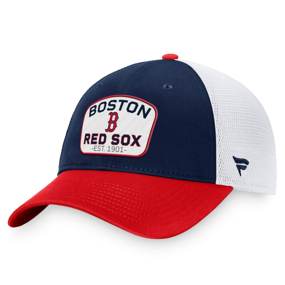 Boston Red Sox Fanatics Two-Tone Patch Trucker Adjustable Hat for sale