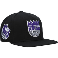 Mitchell & Ness - Sacramento Kings Side Core 2.0 Snapback Hat - Black