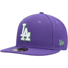 Los Angeles Dodgers New Era Lime Side Patch 59FIFTY Fitted Hat Lifestyle