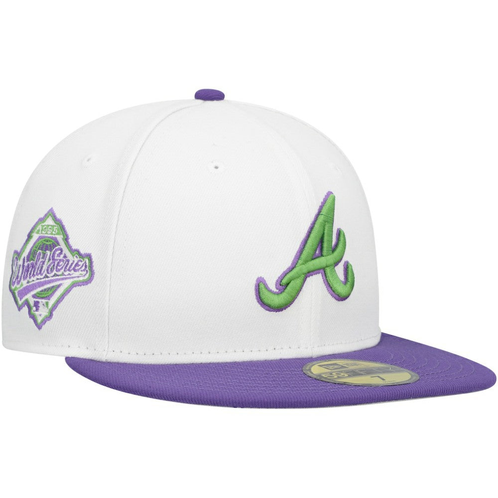 Atlanta Braves New Era Side Patch 59FIFTY Fitted Hat Clearance
