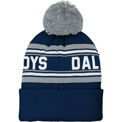 Dallas Cowboys Preschool Jacquard Cuffed Knit Hat with Pom Navy - NFL