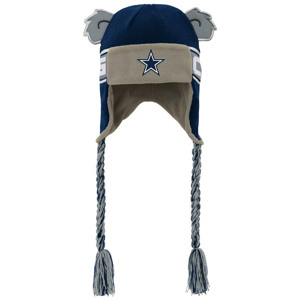 Dallas Cowboys Youth Wordmark Ears Trooper Knit Hat Navy - NFL