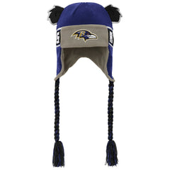 Baltimore Ravens Youth Wordmark Ears Trooper Knit Hat Purple - NFL