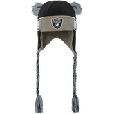 Las Vegas Raiders Youth Wordmark Ears Trooper Knit Hat Black - NFL