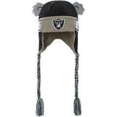 Las Vegas Raiders Youth Wordmark Ears Trooper Knit Hat Black - NFL