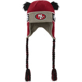 San Francisco 49ers Youth Wordmark Ears Trooper Knit Hat Scarlet - NFL