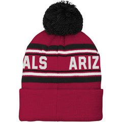 Arizona Cardinals Youth Jacquard Cuffed Knit Hat with Pom Cardinal - NFL