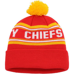 Kansas City Chiefs Youth Jacquard Cuffed Knit Hat with Pom Red - NFL