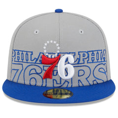 New Era - Philadelphia 76ers 2023 NBA Draft Two-Tone 59FIFTY Fitted Hat - Gray/Royal