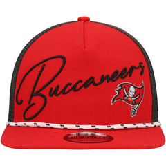 Tampa Bay Buccaneers New Era Script Logo Golfer 9FIFTY Snapback Hat Red - NFL