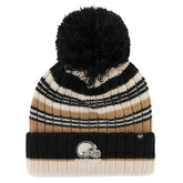 Cleveland Browns '47 Women's Barista Cuffed Knit Hat with Pom Natural - 47 brand