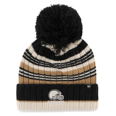 Cleveland Browns '47 Women's Barista Cuffed Knit Hat with Pom Natural - 47 brand