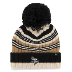 Minnesota Vikings '47 Women's Barista Cuffed Knit Hat with Pom Natural - 47 brand