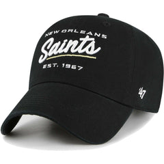 New Orleans Saints '47 Women's Sidney Clean Up Adjustable Hat Black - 47 brand