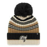 Tampa Bay Buccaneers '47 Women's Barista Cuffed Knit Hat with Pom Natural - 47 brand