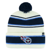 Tennessee Titans '47 Youth Stripling Cuffed Knit Hat with Pom White - 47 brand