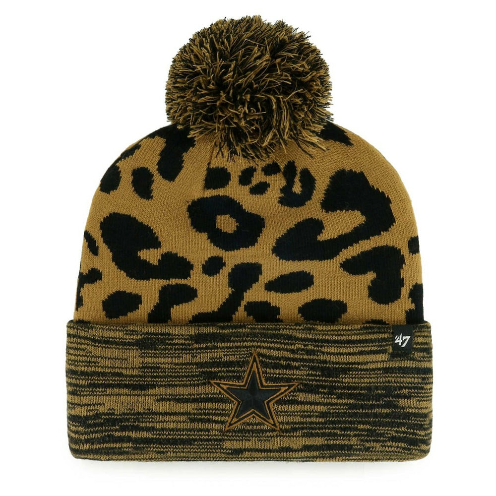 Dallas Cowboys '47 Women's Rosette Cuffed Knit Hat with Pom Tan - 47 brand