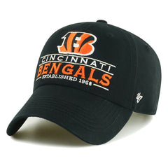 Cincinnati Bengals '47 Vernon Clean Up Adjustable Hat Black - 47 brand