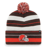 Cleveland Browns '47 Powerline Cuffed Knit Hat with Pom Brown - 47 brand