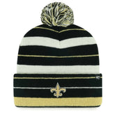 New Orleans Saints '47 Powerline Cuffed Knit Hat with Pom Black - 47 brand