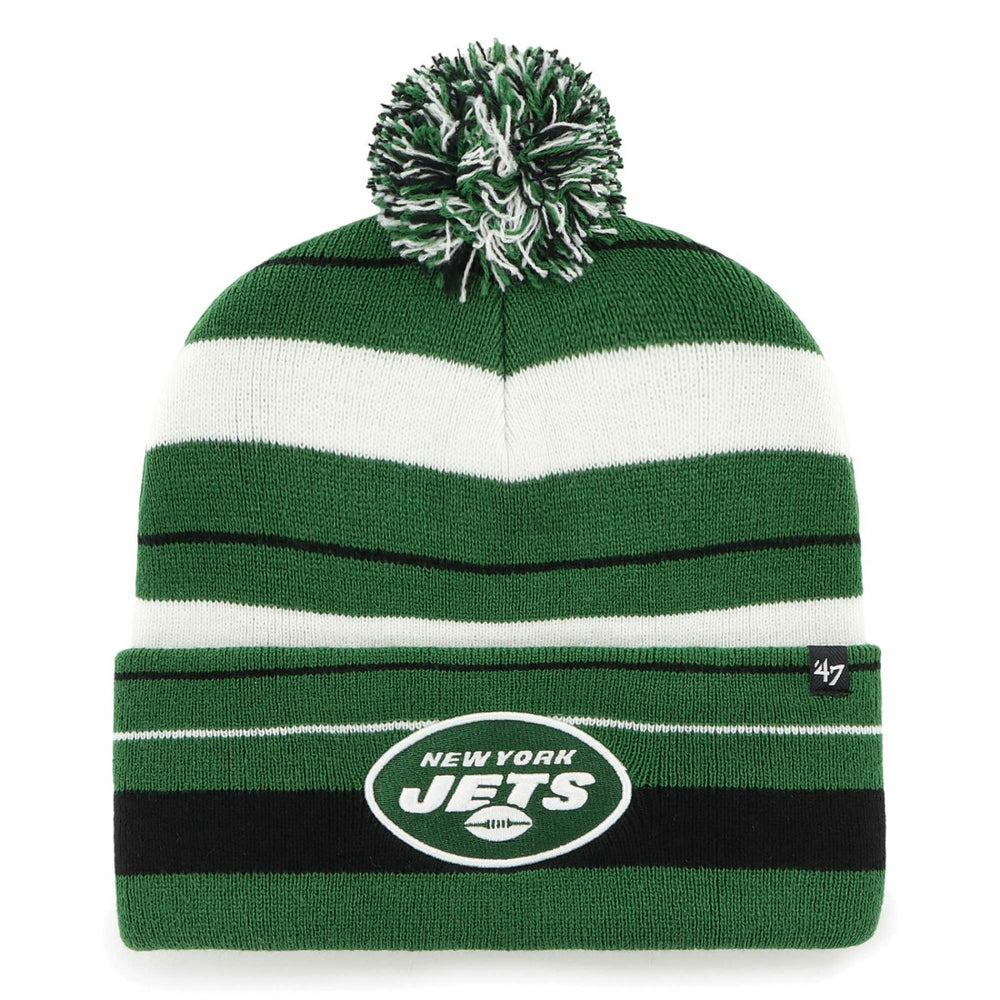 New York Jets '47 Powerline Cuffed Knit Hat with Pom Green - 47 brand