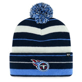 Tennessee Titans '47 Powerline Cuffed Knit Hat with Pom Navy - 47 brand