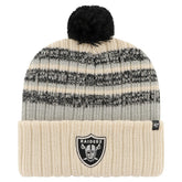 Las Vegas Raiders '47 Tavern Cuffed Knit Hat with Pom Natural - 47 brand