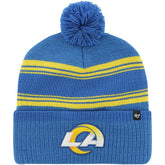 Los Angeles Rams '47 Fadeout Cuffed Knit Hat with Pom Royal - 47 brand