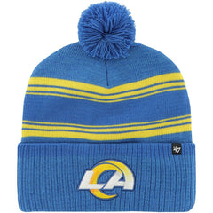 Los Angeles Rams '47 Fadeout Cuffed Knit Hat with Pom Royal - 47 brand