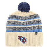 Tennessee Titans '47 Tavern Cuffed Knit Hat with Pom Cream - 47 brand