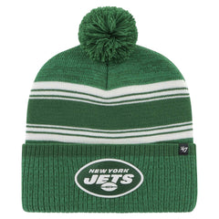 New York Jets '47 Fadeout Cuffed Knit Hat with Pom Green - 47 brand